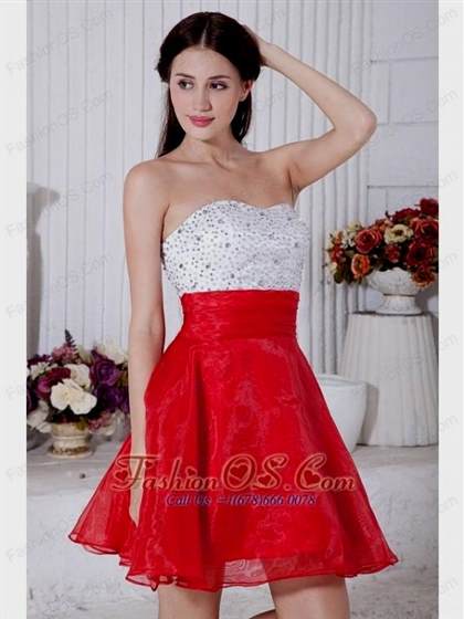red and white prom dress 2018