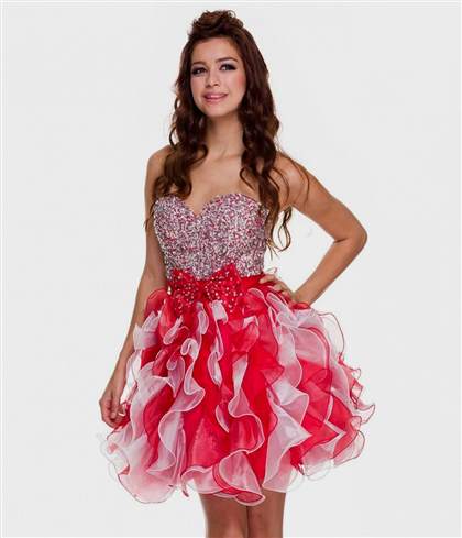 red and white prom dress 2018