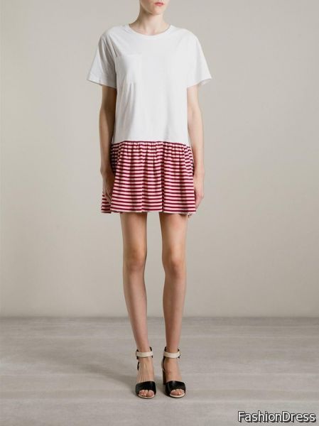 red and white striped t shirt dress 2017-2018