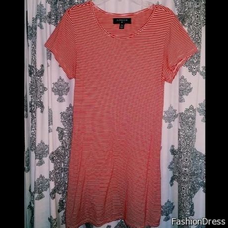 red and white striped t shirt dress 2017-2018