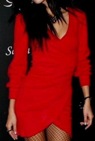 red bodycon dress with sleeves 2017-2018
