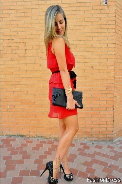 red dress black heels 2017-2018