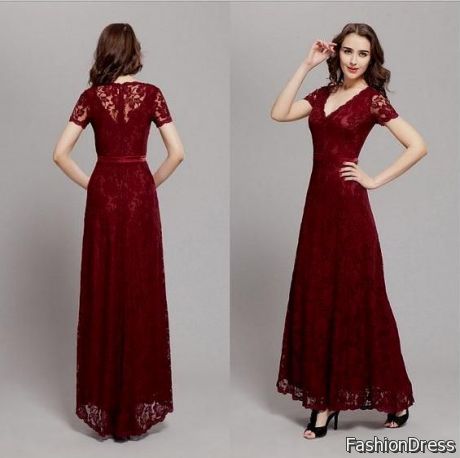 red lace bridesmaid dress 2017-2018