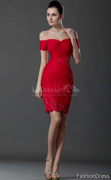 red lace bridesmaid dress 2017-2018