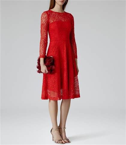 red lace dress 2018