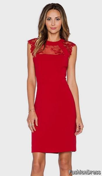 red lace dresses for women 2017-2018