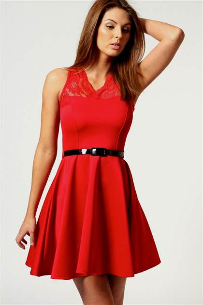 red lace skater dress 2017-2018
