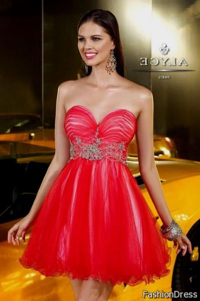 red prom dresses with sleeves cocktail 2017-2018
