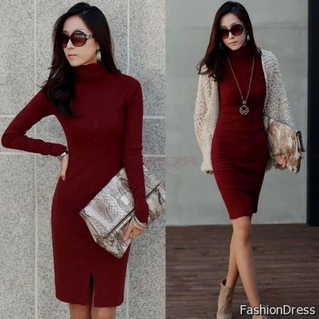 red sweater dresses for women 2017-2018