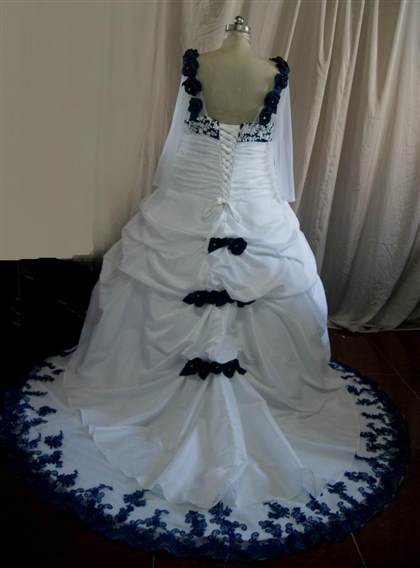 royal blue and white wedding dresses 2018