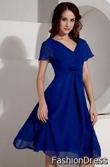 royal blue casual dress with sleeves 2017-2018