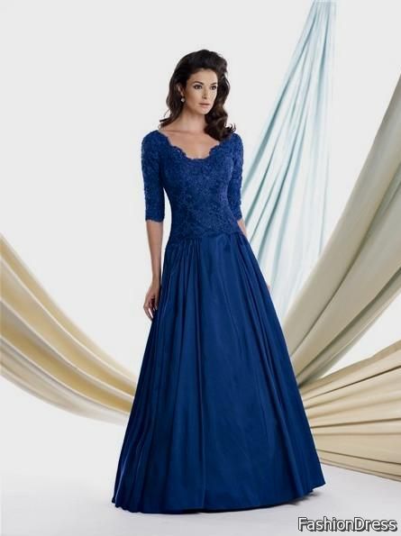 royal blue dress with sleeves lace 2017-2018