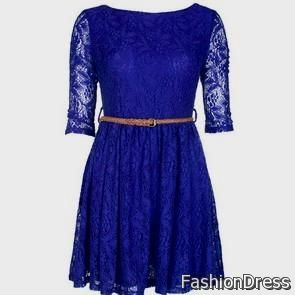 royal blue dress with sleeves lace 2017-2018