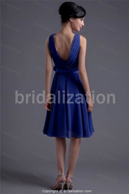 royal blue knee length bridesmaid dresses 2018