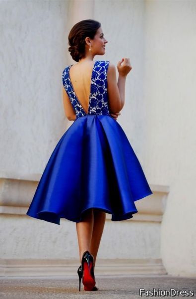 royal blue lace cocktail dress