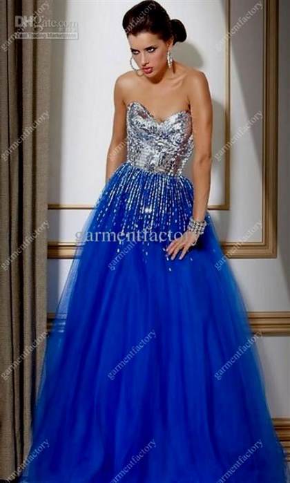 royal blue sparkly prom dress 2017-2018