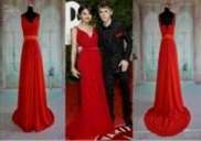 selena gomez red dress back 2017-2018