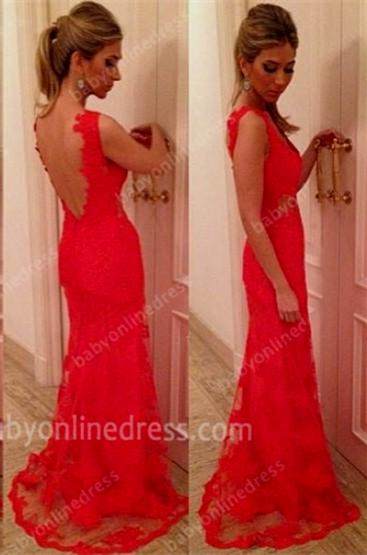 sexy red lace prom dresses 2017-2018