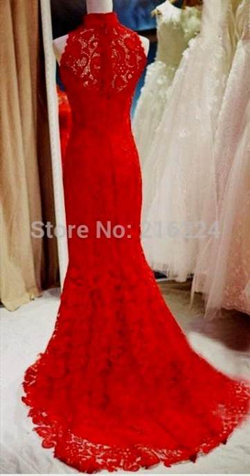 sexy red lace prom dresses 2017-2018