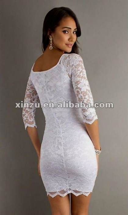 sexy short white lace dresses 2018
