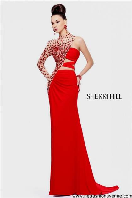 sherri hill red prom dress 2018