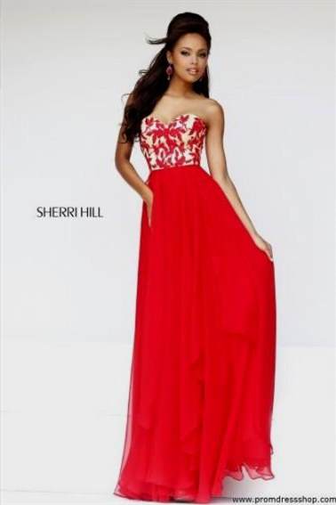 sherri hill red prom dress 2018