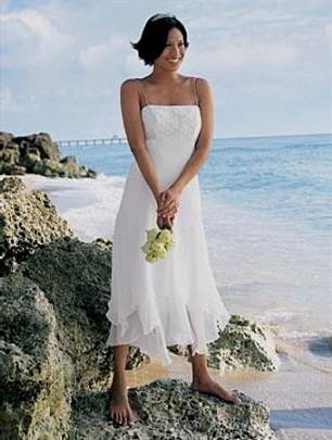 short chiffon beach wedding dresses 2017-2018
