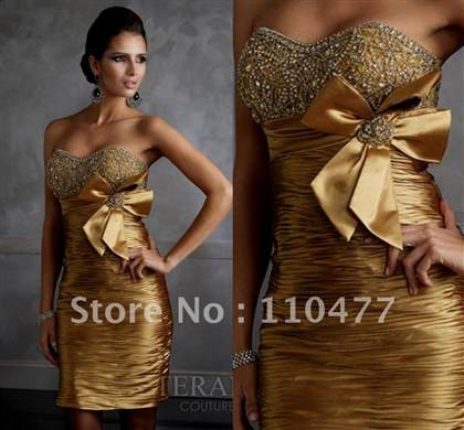 short gold cocktail dresses 2017-2018
