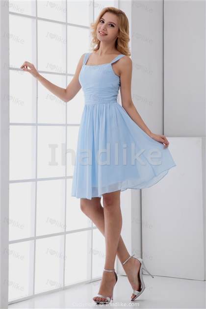 short light blue dress with sleeves 2018