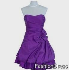 short purple dresses for teens 2017-2018
