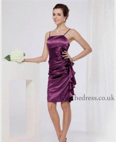 short purple formal dresses with straps 2017-2018