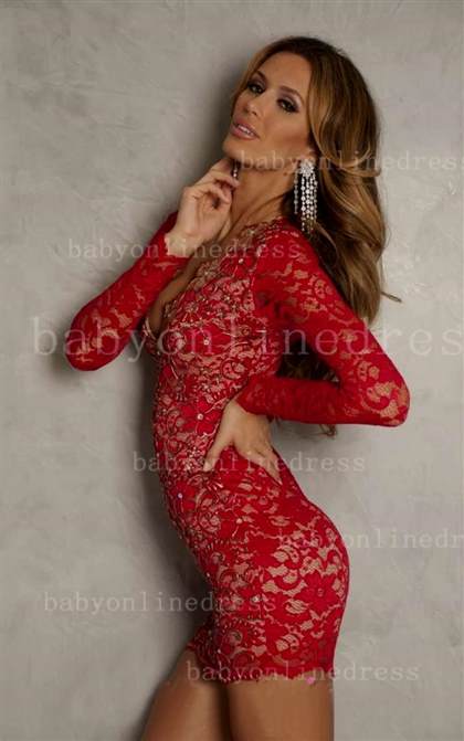 short red lace homecoming dress 2017-2018