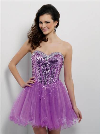 short sparkly purple prom dresses 2018