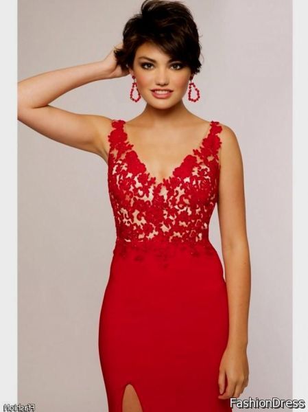 short tight red prom dresses 2017-2018