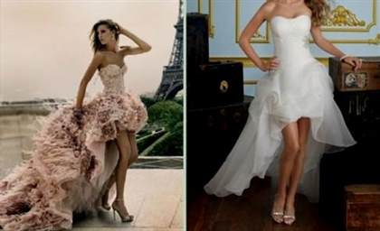 short wedding dresses with trains 2017-2018