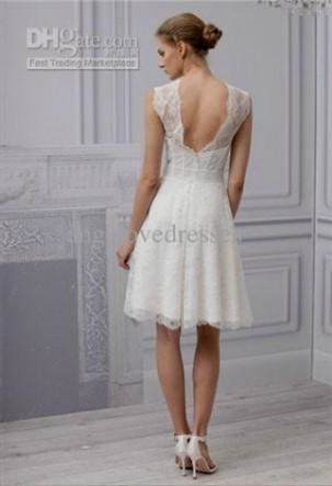 short white lace wedding dresses 2018