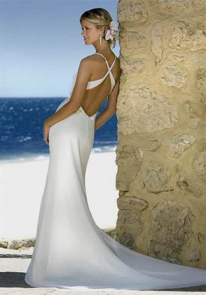 silk chiffon beach wedding dress 2018