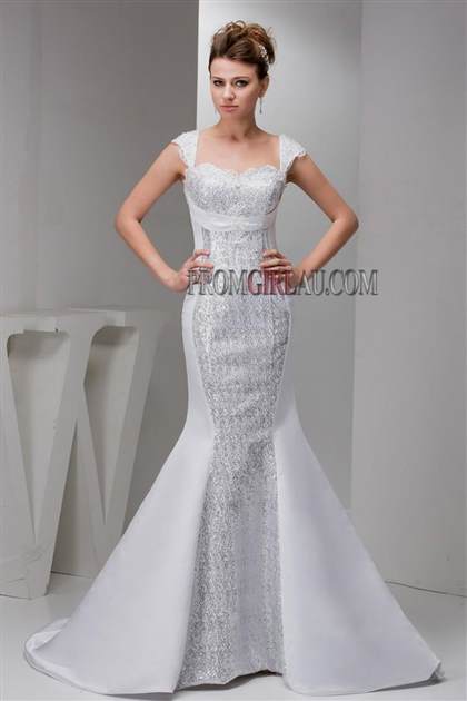 silver mermaid wedding dress 2017-2018