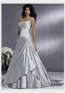 silver wedding dress with sleeves 2017-2018