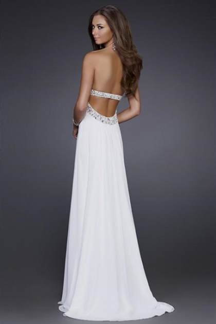 simple white prom dress 2018
