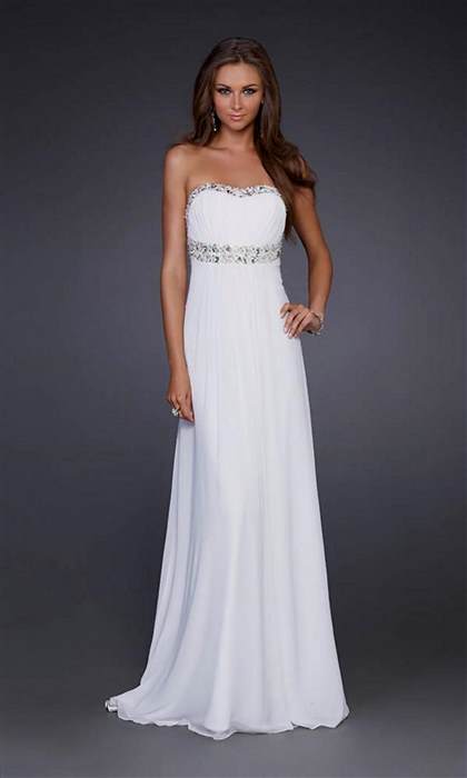 simple white prom dress 2018