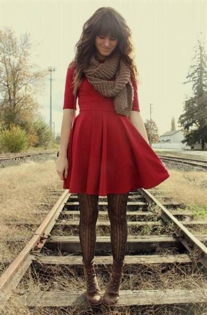 skater dress with boots 2018
