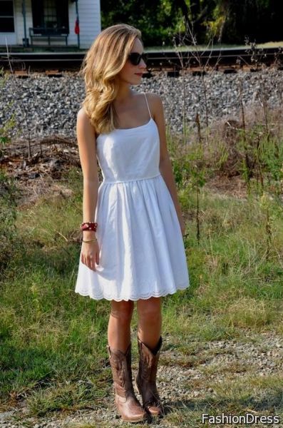 skater dress with cowboy boots 2017-2018