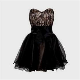 strapless black lace dresses 2017-2018