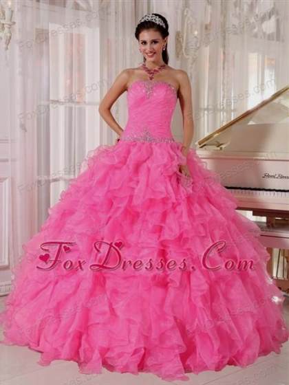 strapless hot pink quinceanera dresses 2017-2018