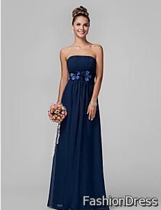 strapless navy blue bridesmaid dresses 2017-2018