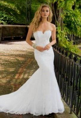 strapless sweetheart neckline lace wedding dresses 2017-2018