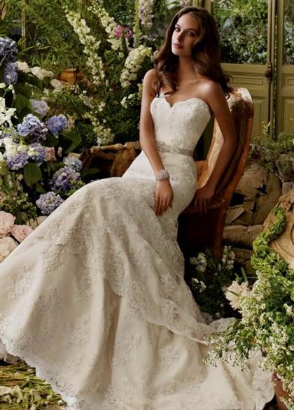 strapless sweetheart neckline lace wedding dresses 2017-2018