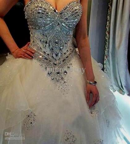strapless wedding dresses with bling 2017-2018
