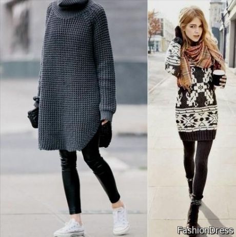 sweater dress outfits ideas 2017-2018
